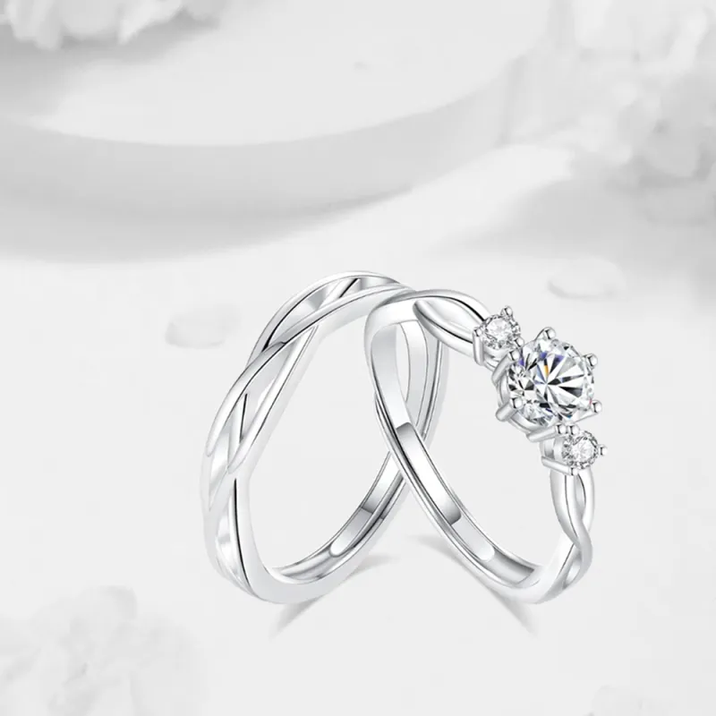 LUCA Sterling Silver Rings Unisex Anniversary Box Anniversary Year-5