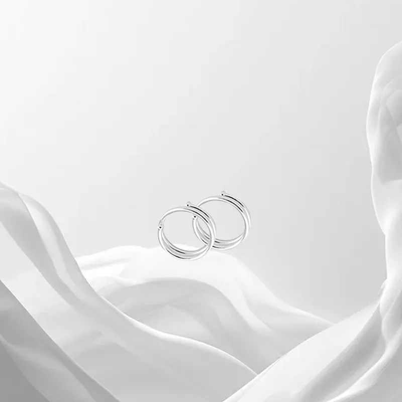 LUCA 999 Fine Silver Earrings Unisex-5