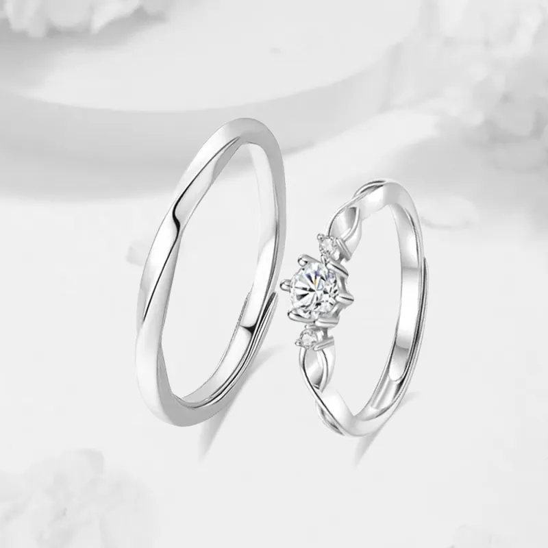 LUCA Sterling Silver Rings Unisex Silver Box-6