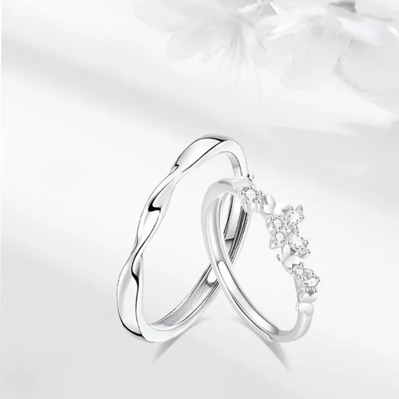 LUCA Sterling Silver Rings Unisex Gift Box Set-1