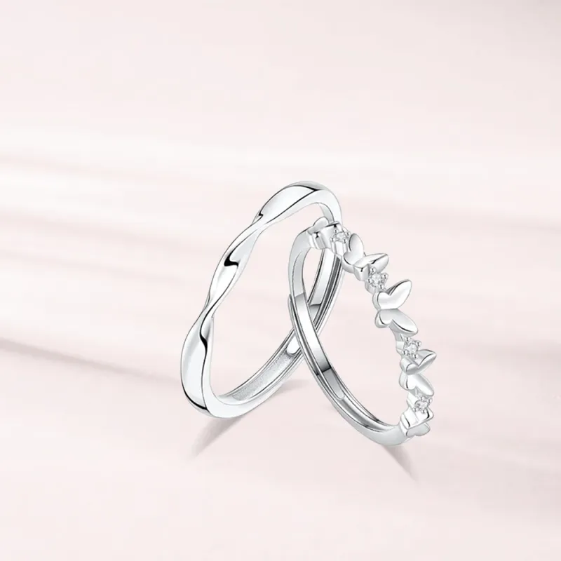 LUCA Sterling Silver Rings Unisex #Sweet Love Gift Box Set-4