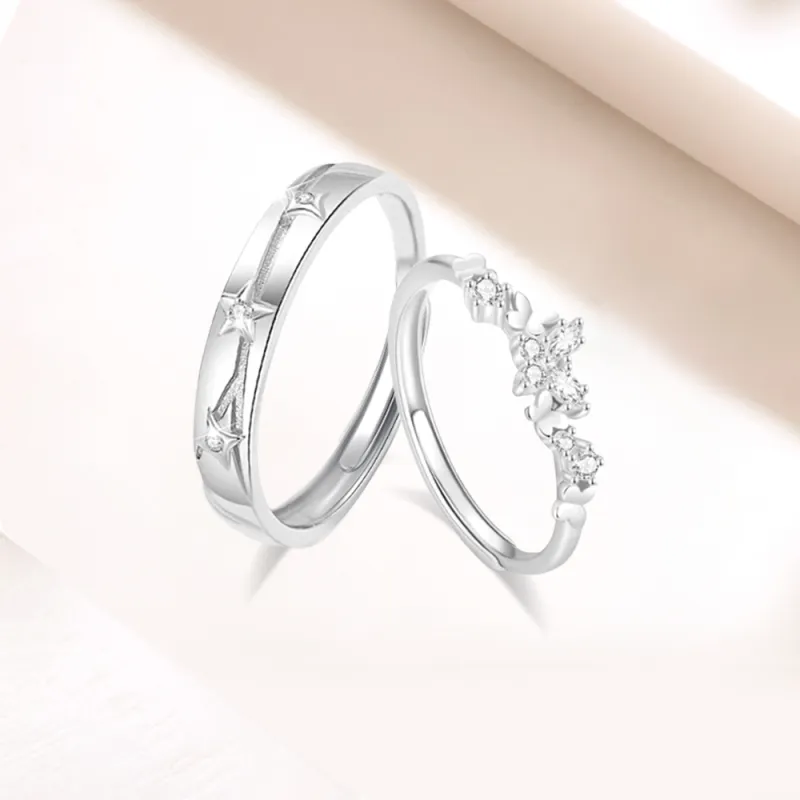 LUCA Sterling Silver Rings Unisex Anniversary Gift, Refined Love-6