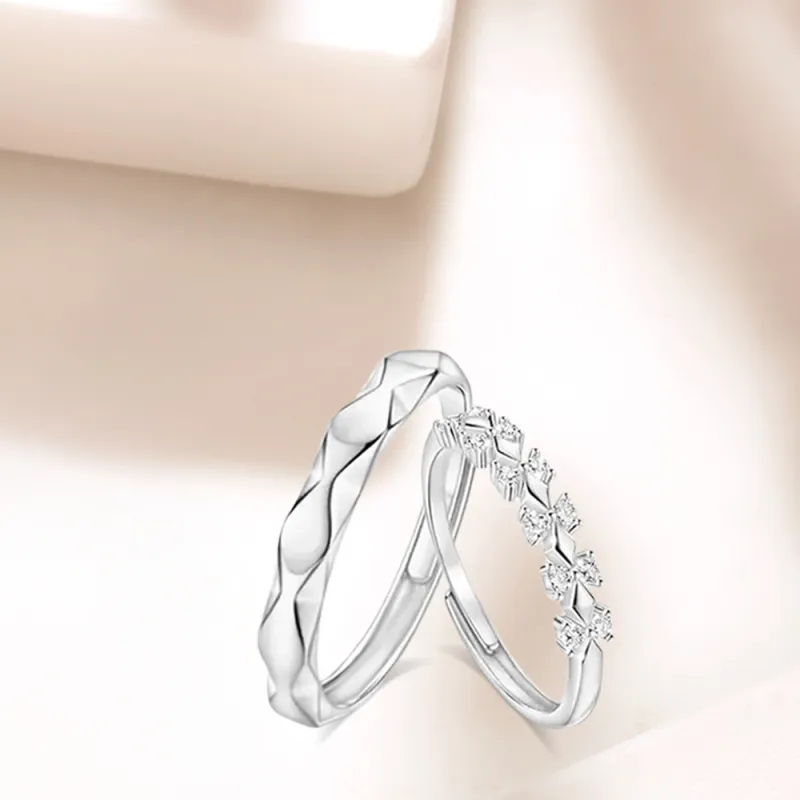 LUCA Sterling Silver Rings Unisex Gift Box Set #Sweet Love Confession-5