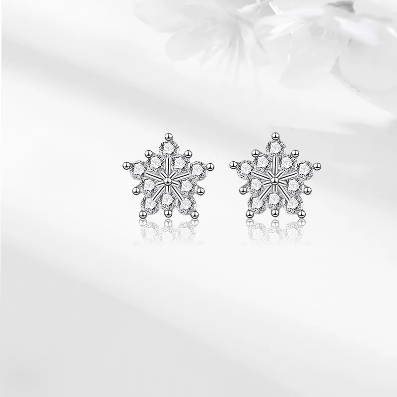 LUCA 925 Sterling Silver Stud Earrings Women's-4