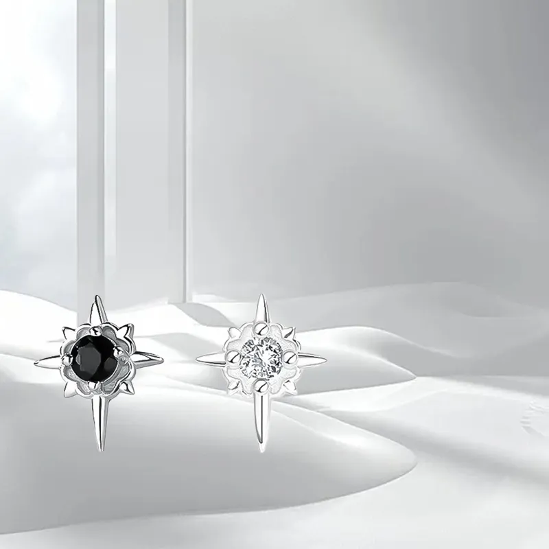 LUCA Zircon Stud Earrings Unisex-4