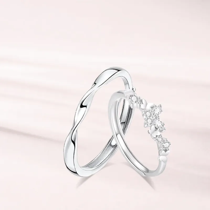 LUCA Sterling Silver Rings Unisex Gift Box Set-2