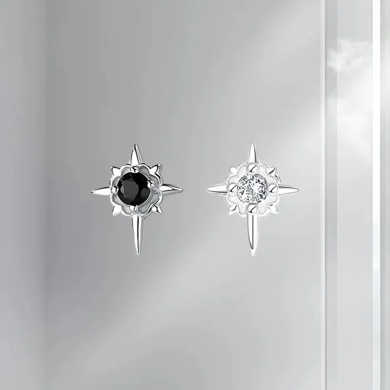 LUCA Zircon Stud Earrings Unisex-5