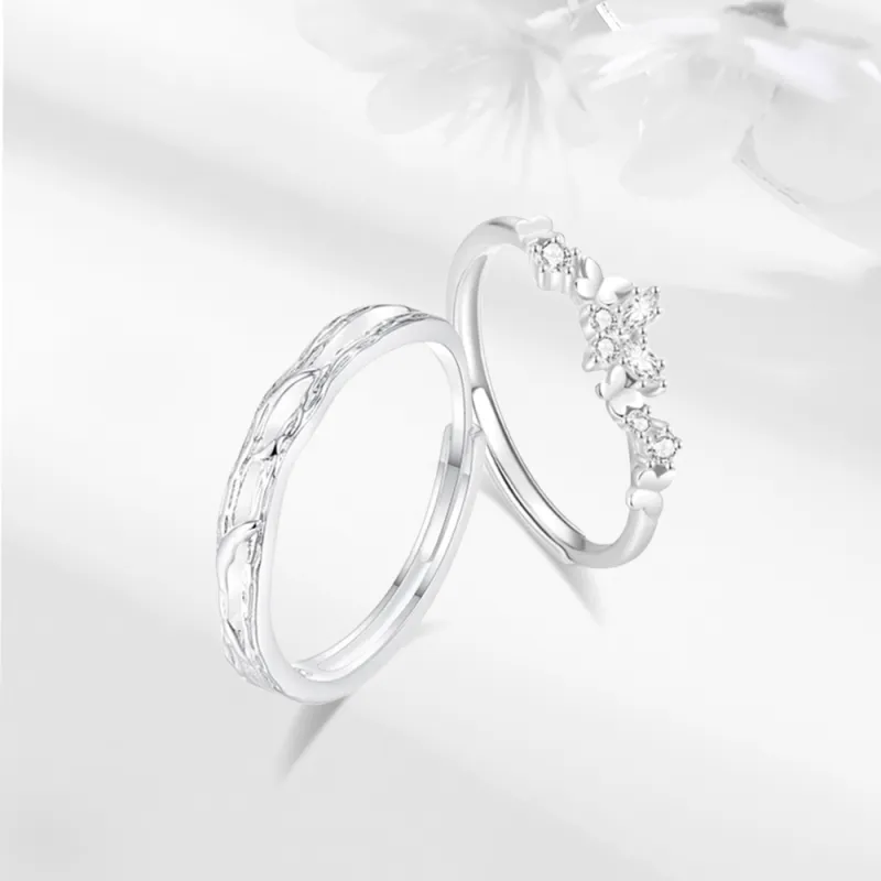 LUCA Sterling Silver Rings Unisex # Gift Box Set-5