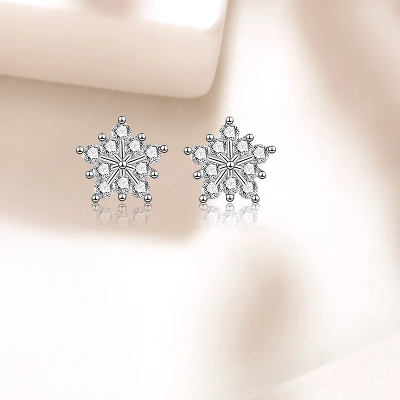 LUCA 925 Sterling Silver Stud Earrings Women's-3