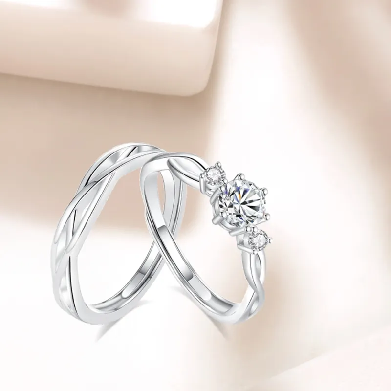 LUCA Sterling Silver Rings Unisex Anniversary Box Anniversary Year-4