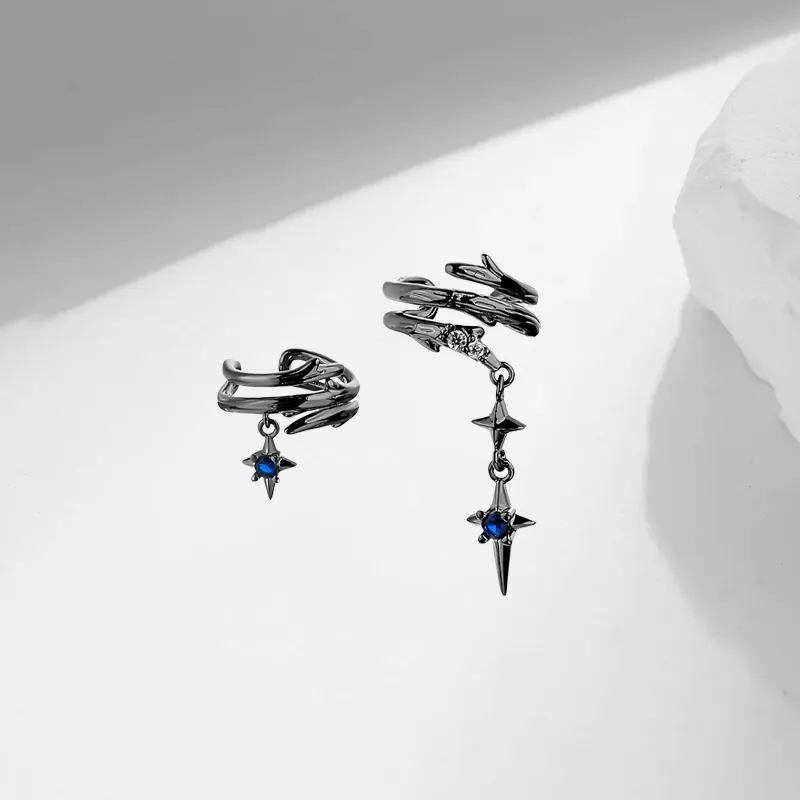 LUCA Zircon Clip On Earrings Unisex-2