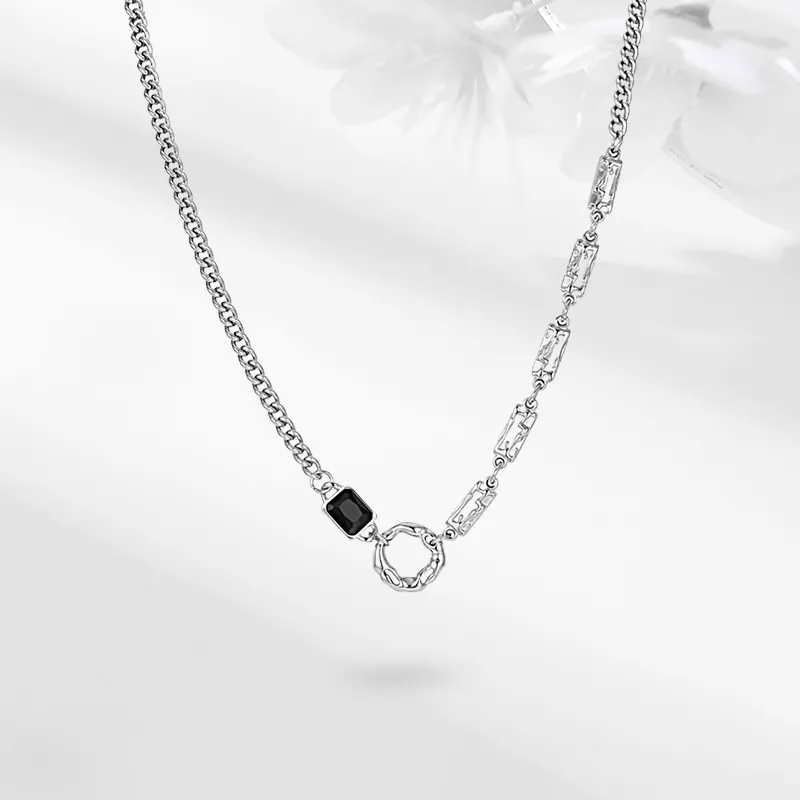 LUCA Zircon Necklaces Unisex Heartbeat Love Confession-2