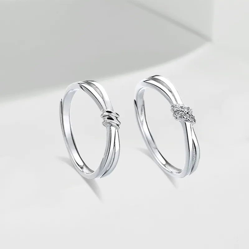LUCA Sterling Silver Rings Unisex Silver White Festival Gift Material Box-1