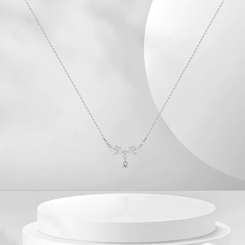 Mr. Shang S999 Fine Silver Wheat Niche Refined Premium Girls' Necklace Women's-3