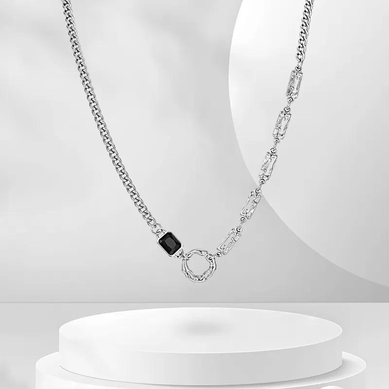 LUCA Zircon Necklaces Unisex Heartbeat Love Confession-5