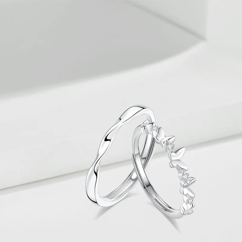 LUCA Sterling Silver Rings Unisex #Sweet Love Gift Box Set-2