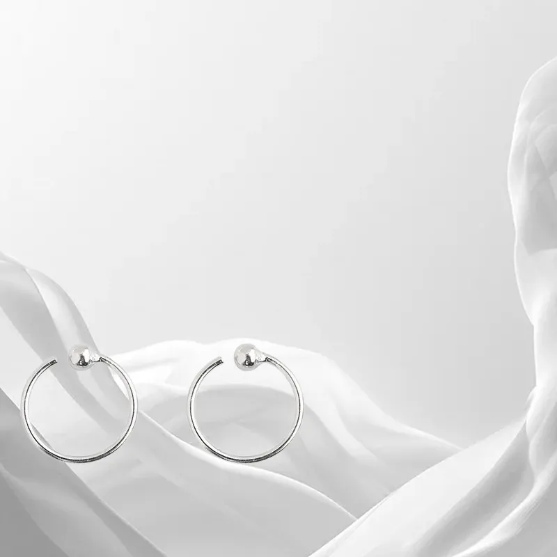 LUCA Sterling Silver Earrings Unisex-3