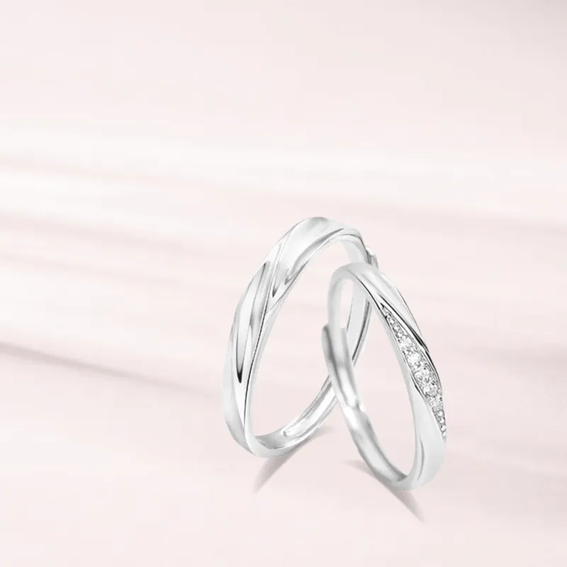 LUCA Sterling Silver Rings Unisex Anniversary Box For Girlfriend-6
