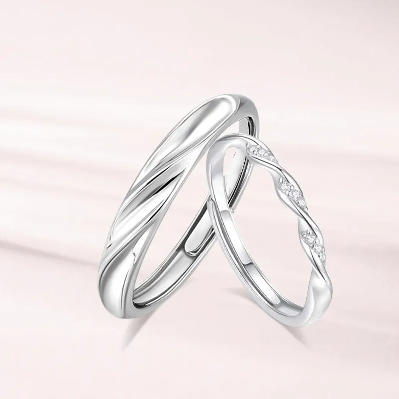 LUCA Sterling Silver Rings Unisex Silver Box-6