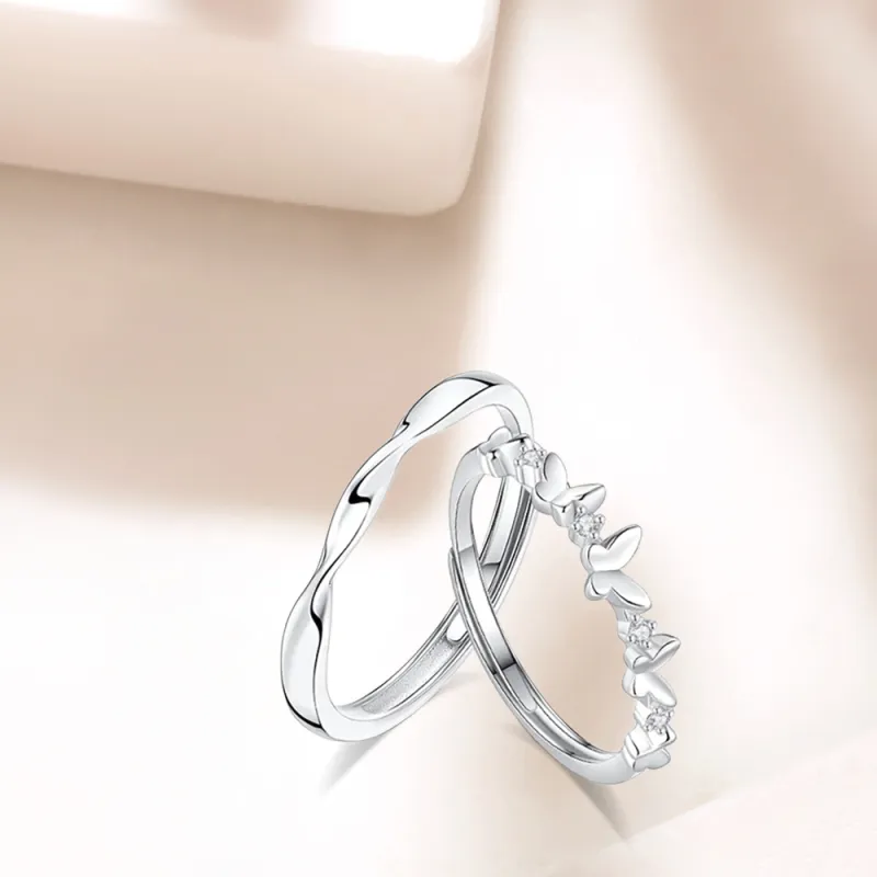 LUCA Sterling Silver Rings Unisex #Sweet Love Gift Box Set-1