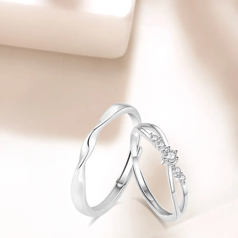 LUCA Sterling Silver Rings Unisex Anniversary Box Anniversary Year-1