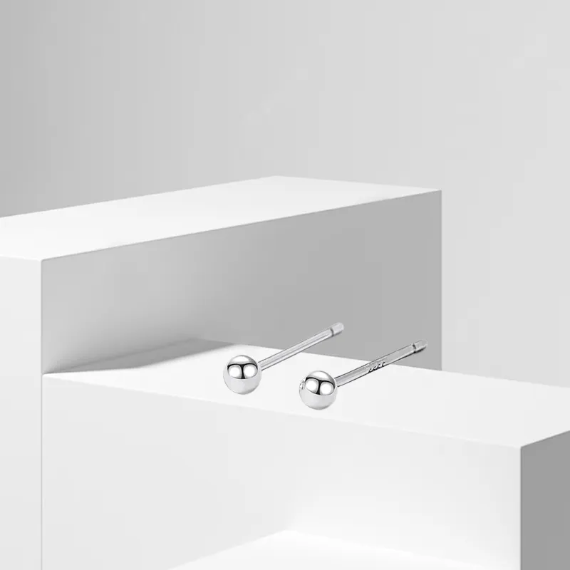 LUCA Sterling Silver Stud Earrings Unisex-1
