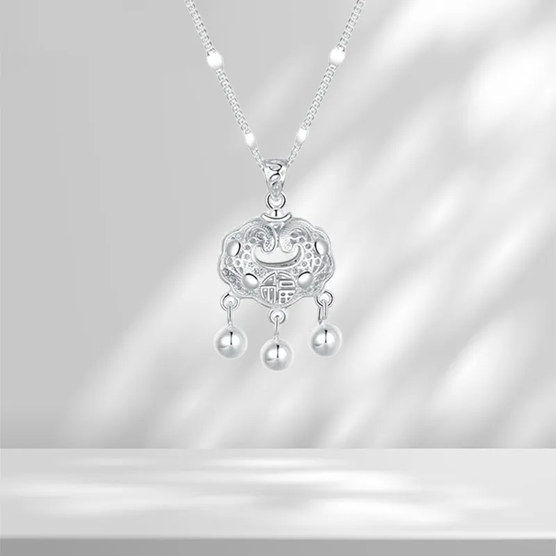 LUCA Sterling Silver Necklaces Women's-4