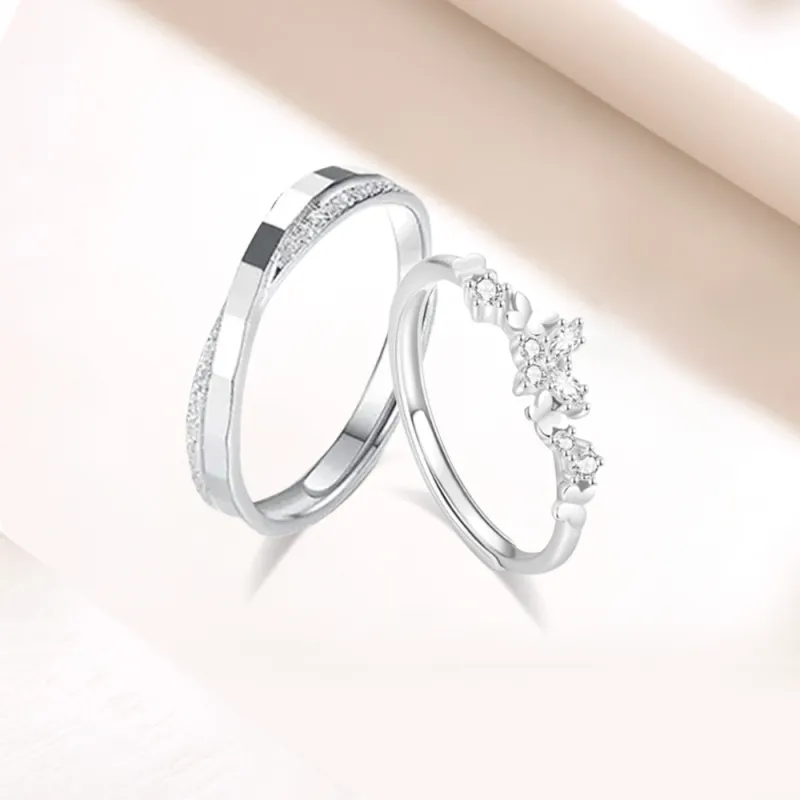 LUCA Sterling Silver Rings Unisex Gift Box Set-6