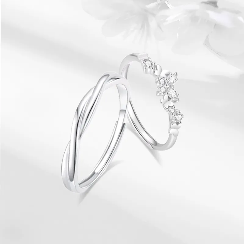LUCA Sterling Silver S999 Silver Rings Unisex-2