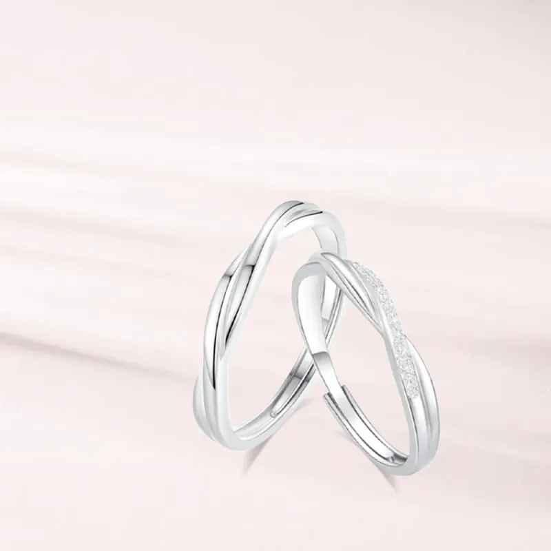 LUCA Sterling Silver Rings Unisex #Sweet Love # Gift Box Set-2
