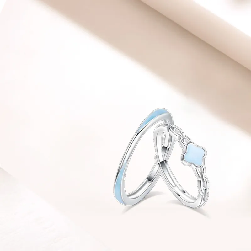 LUCA Sterling Silver Rings Unisex Silver White-3