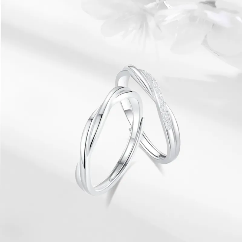 LUCA Sterling Silver Rings Unisex #Sweet Love # Gift Box Set-4
