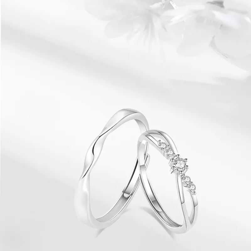 LUCA Sterling Silver Rings Unisex Anniversary Box Anniversary Year-4