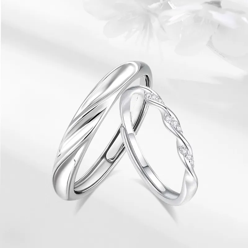 LUCA Sterling Silver Rings Unisex Silver Box-2