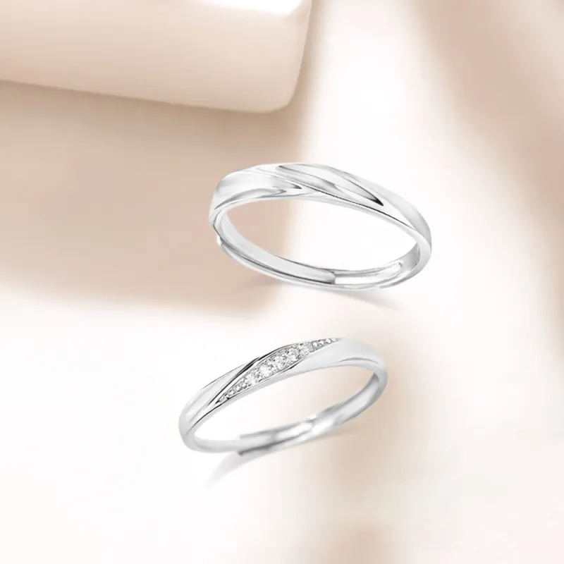 LUCA Sterling Silver Rings Unisex Anniversary Box For Girlfriend-5