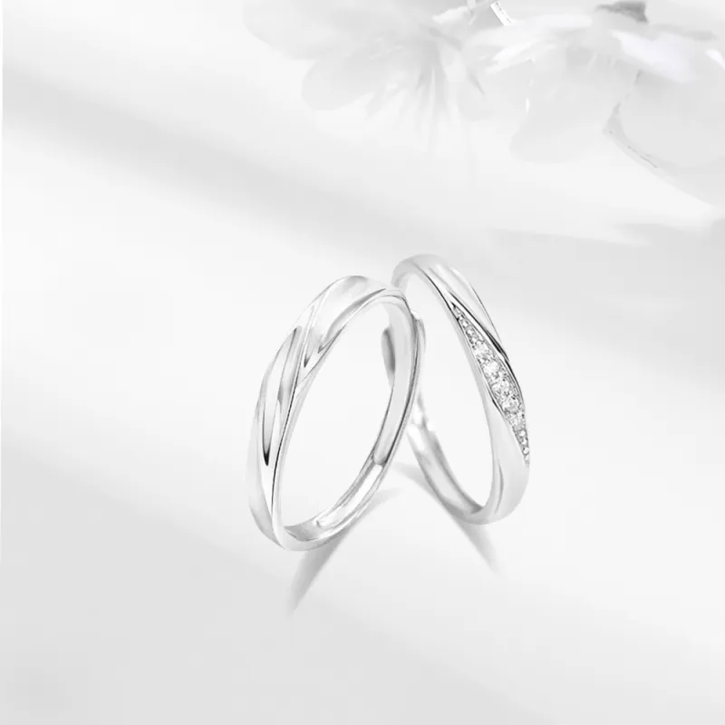 LUCA Sterling Silver Rings Unisex Anniversary Box For Girlfriend-4