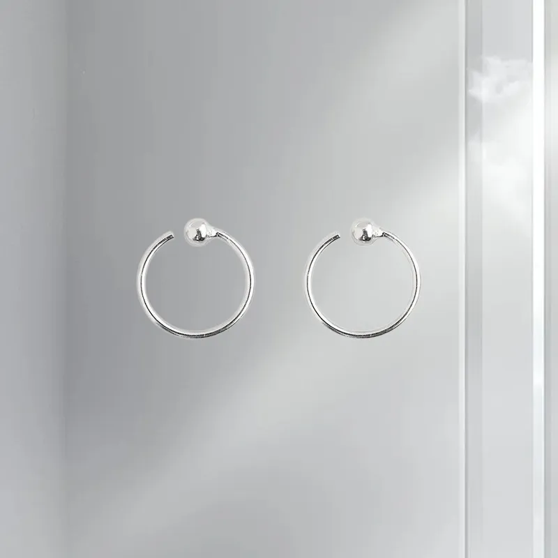 LUCA Sterling Silver Earrings Unisex-5