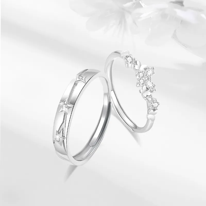 LUCA Sterling Silver Rings Unisex Anniversary Gift, Refined Love-2