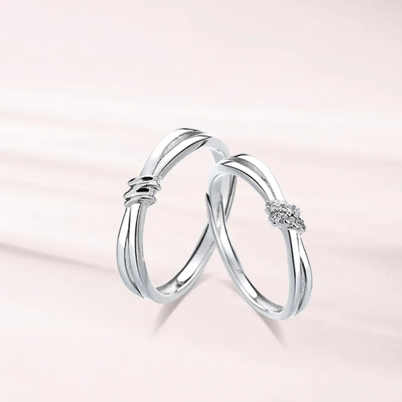 LUCA Sterling Silver Rings Unisex Silver White Festival Gift Material Box-6