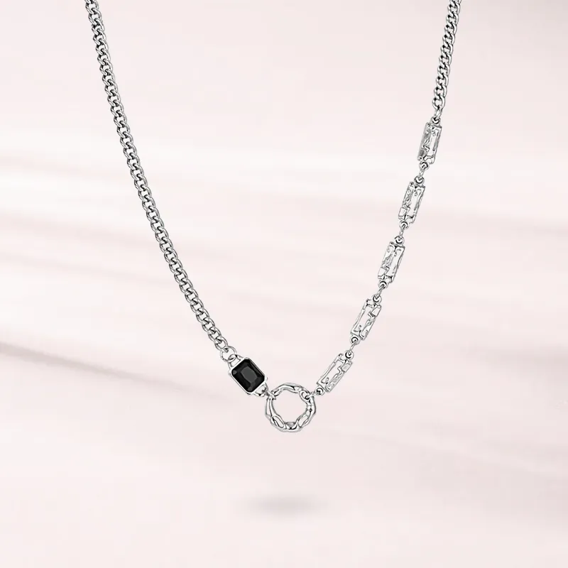 LUCA Zircon Necklaces Unisex Heartbeat Love Confession-4