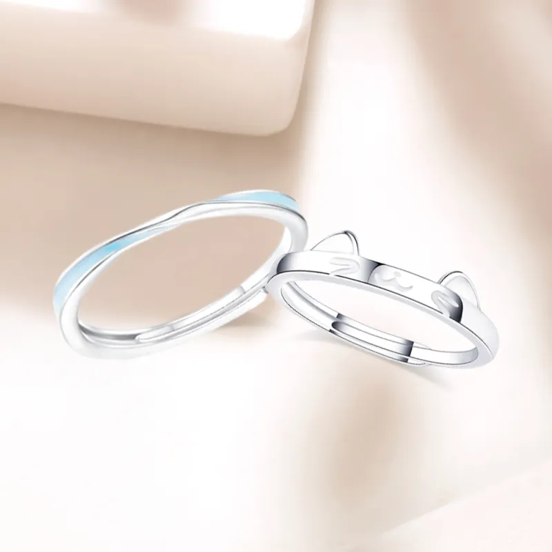 LUCA Sterling Silver S999 Silver Rings Unisex-6