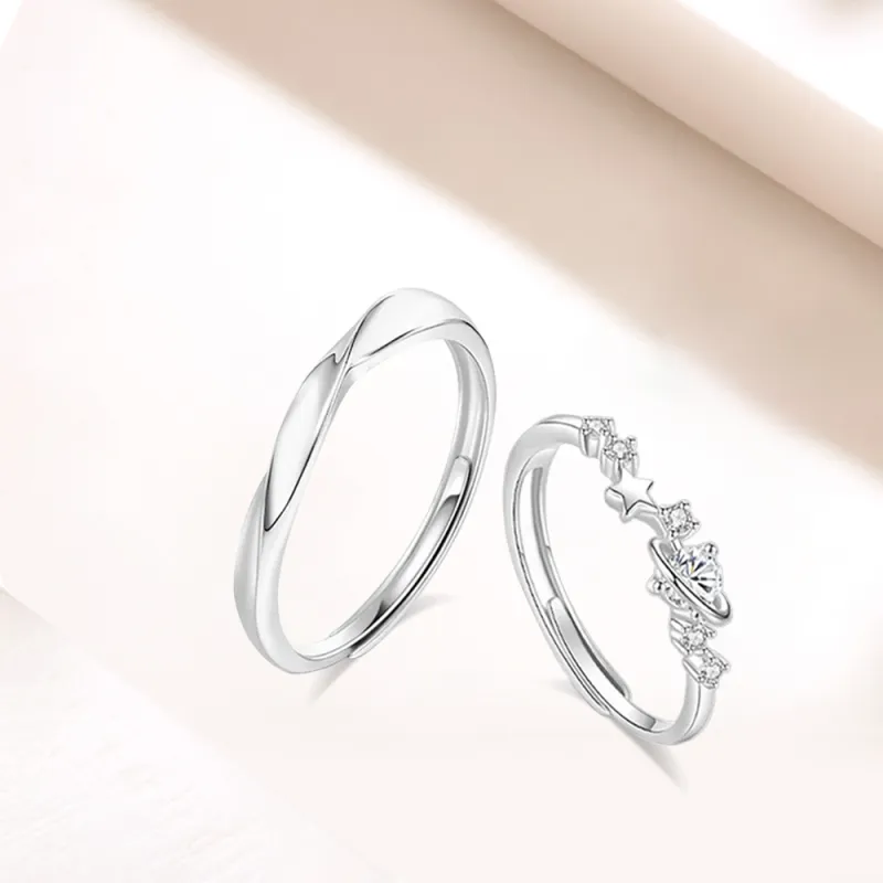 LUCA Sterling Silver Rings Unisex Anniversary Birthday Gift Gift Box-1