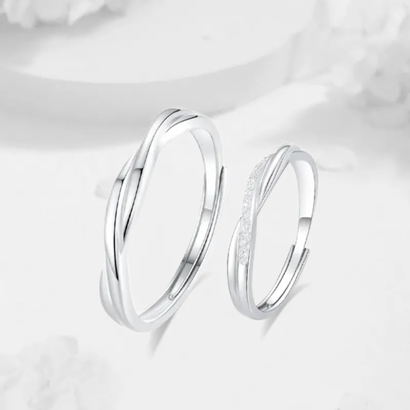LUCA Sterling Silver Rings Unisex #Sweet Love # Gift Box Set-1