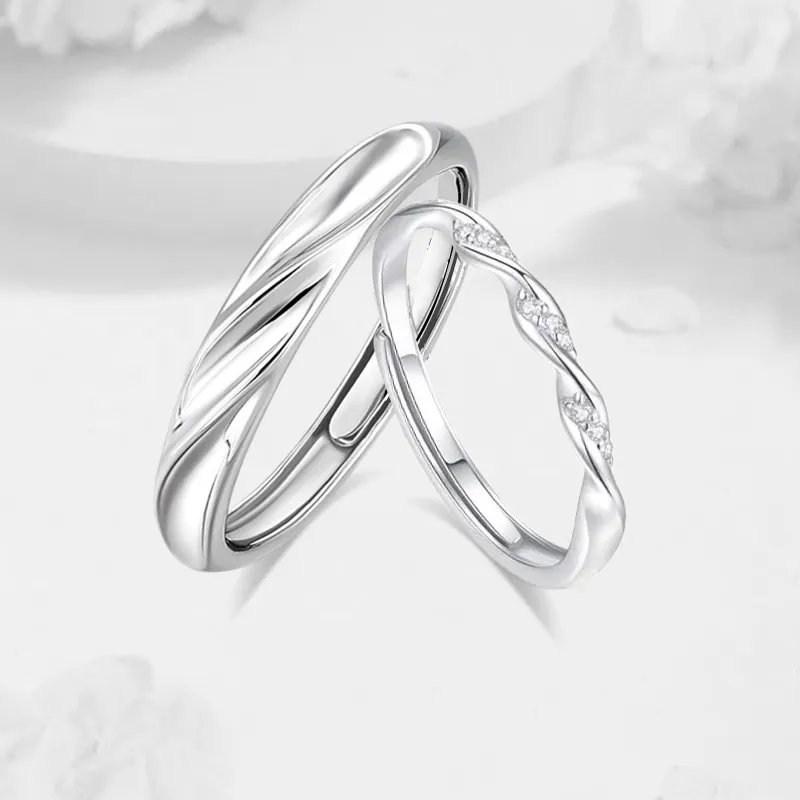 LUCA Sterling Silver Rings Unisex Silver Box-4