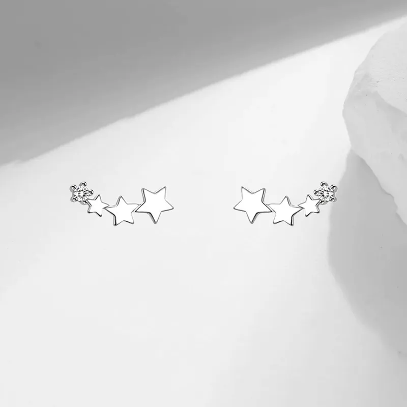 LUCA Zircon Stud Earrings Unisex-2