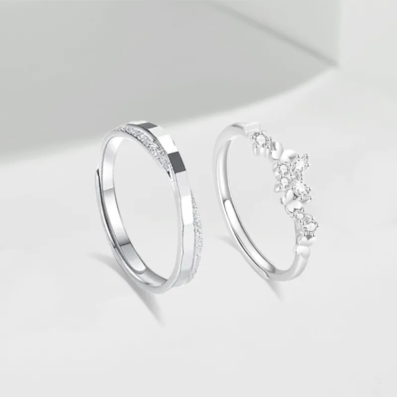 LUCA Sterling Silver Rings Unisex Gift Box Set-2