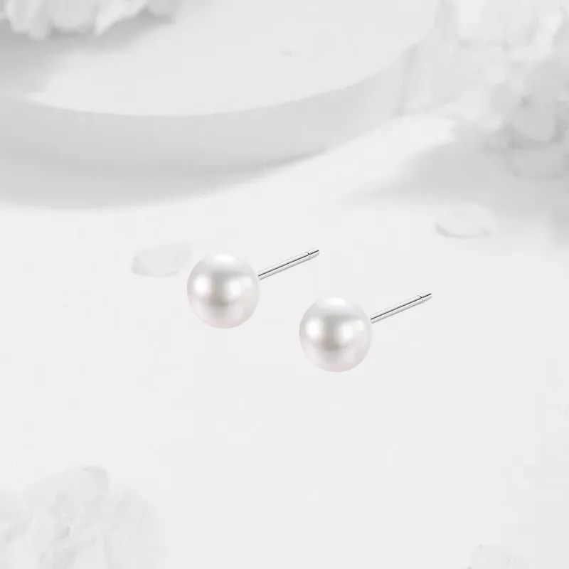 LUCA 999 Fine Silver Stud Earrings Women's-4
