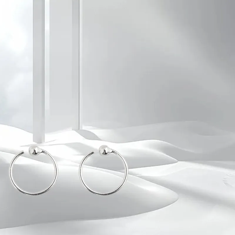 LUCA Sterling Silver Earrings Unisex-4