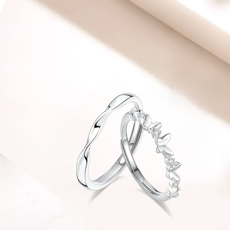 LUCA Sterling Silver Rings Unisex #Sweet Love Gift Box Set-5