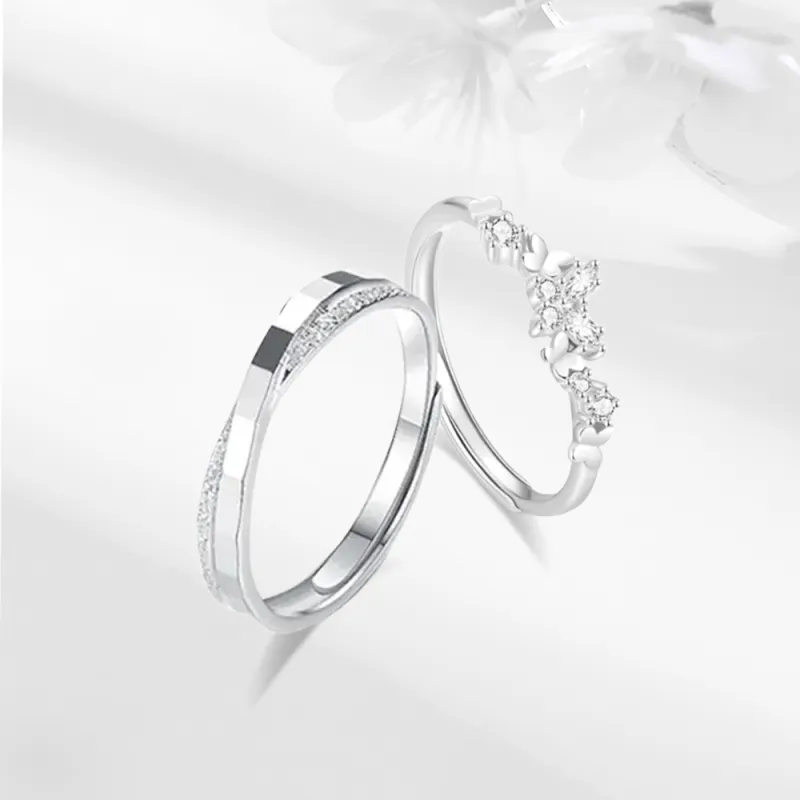 LUCA Sterling Silver Rings Unisex Gift Box Set-1
